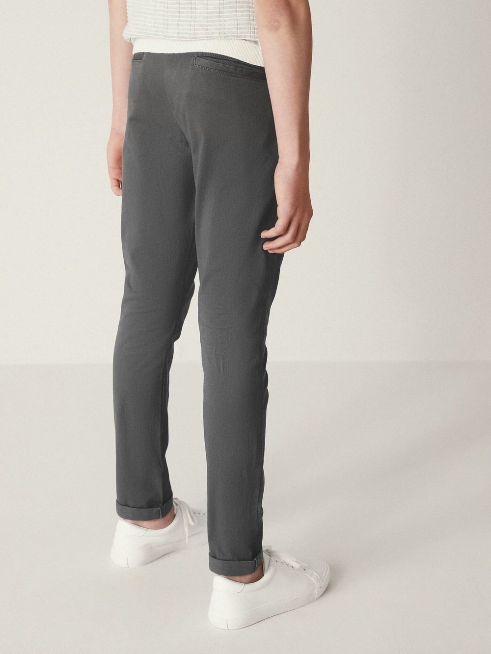 Брюки чинос стрейч для мальчика Next D70-657, Темно-серый