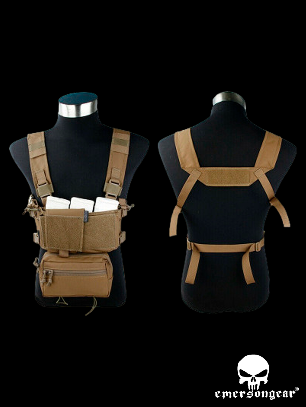 Разгрузочная система EmersonGear Micro Fight Chissis MK3 Chest Rig (EM2961CB). Койот