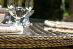 "Эспрессо-150 S" обеденная группа плетеная, цвет соломенный