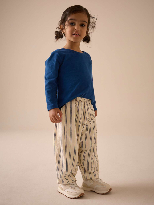 Брюки широкие для девочки Next E51-664, Кремовый