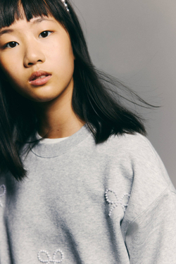 H&M Толстовка с вышивкой, светло-серый меланж