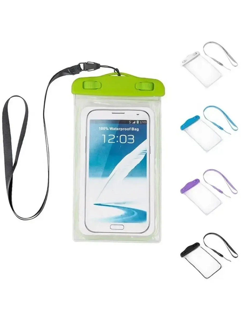 Влагозащитный чехол для телефона 105х200мм, цвет в ассорт.