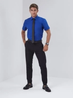 Рубашка приталенная SLIM FIT с коротким рукавом, синяя