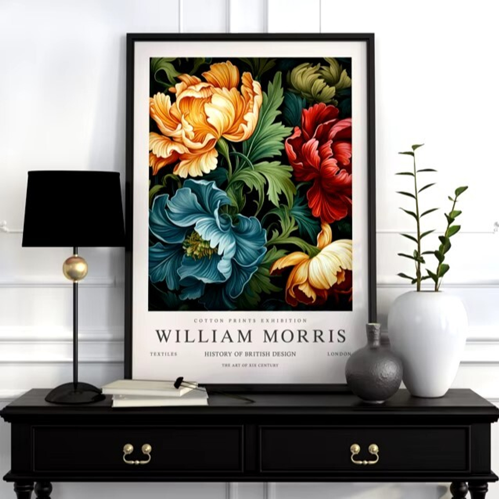 Постер "Цветы" William Morris (Уильям Моррис), 30x40 см