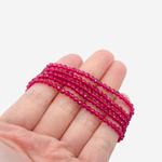 Ярко-розовая шпинель синтетическая, 3мм, шар, микроогранка