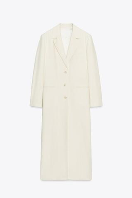 ZARA ПАЛЬТО-СЮРТУК — ZW COLLECTION LIMITED EDITION, ЭКРЮ