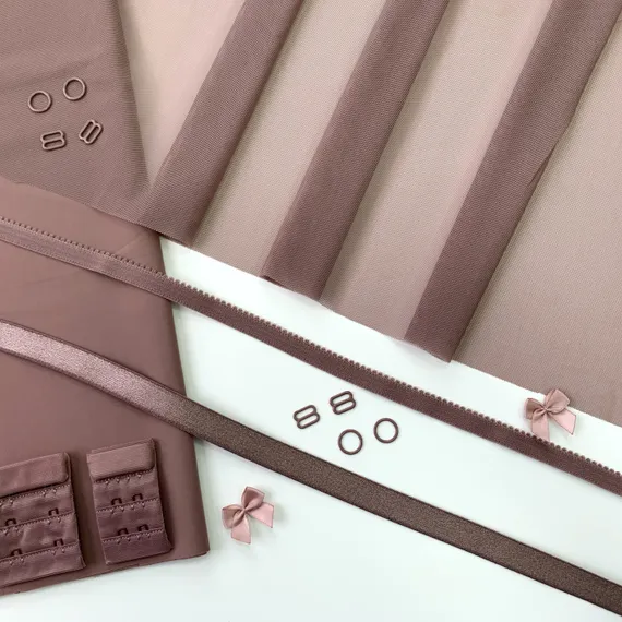 Сетка эластичная кофейно-розовая, Турция