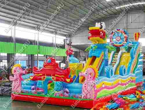 Коммерческий батут "Летняя прогулка", 17*7*7,5 м