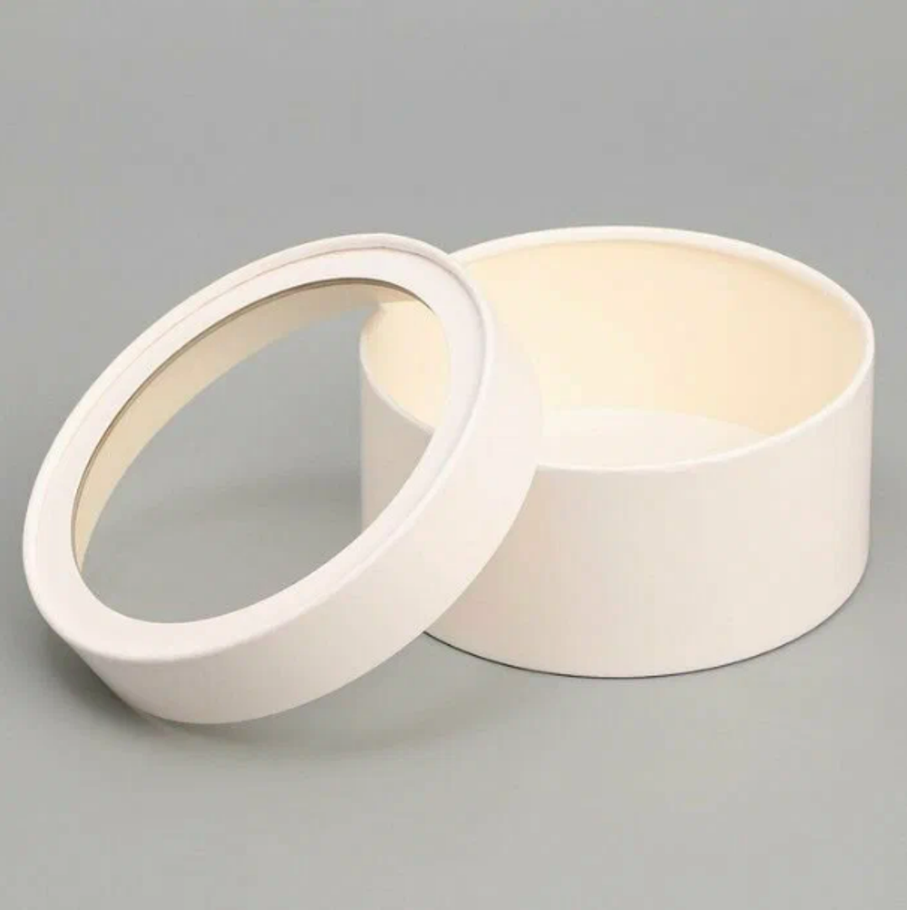 Шляпная коробка под зефир 200*70 мм  (белая)