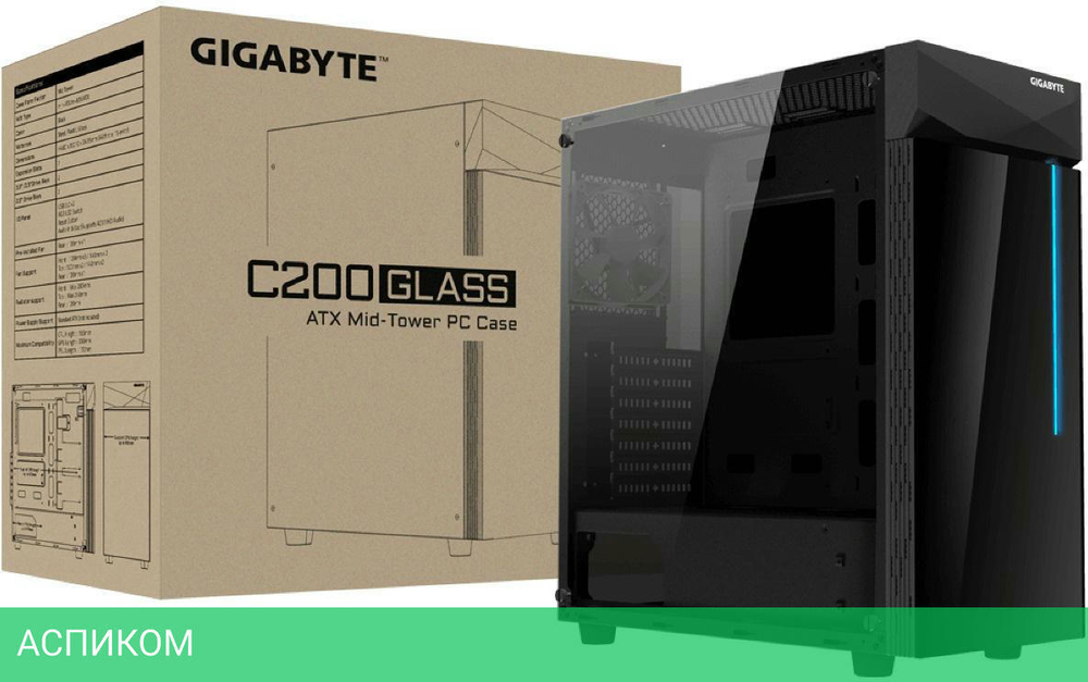 Корпус GigaByte GB-C200G Black