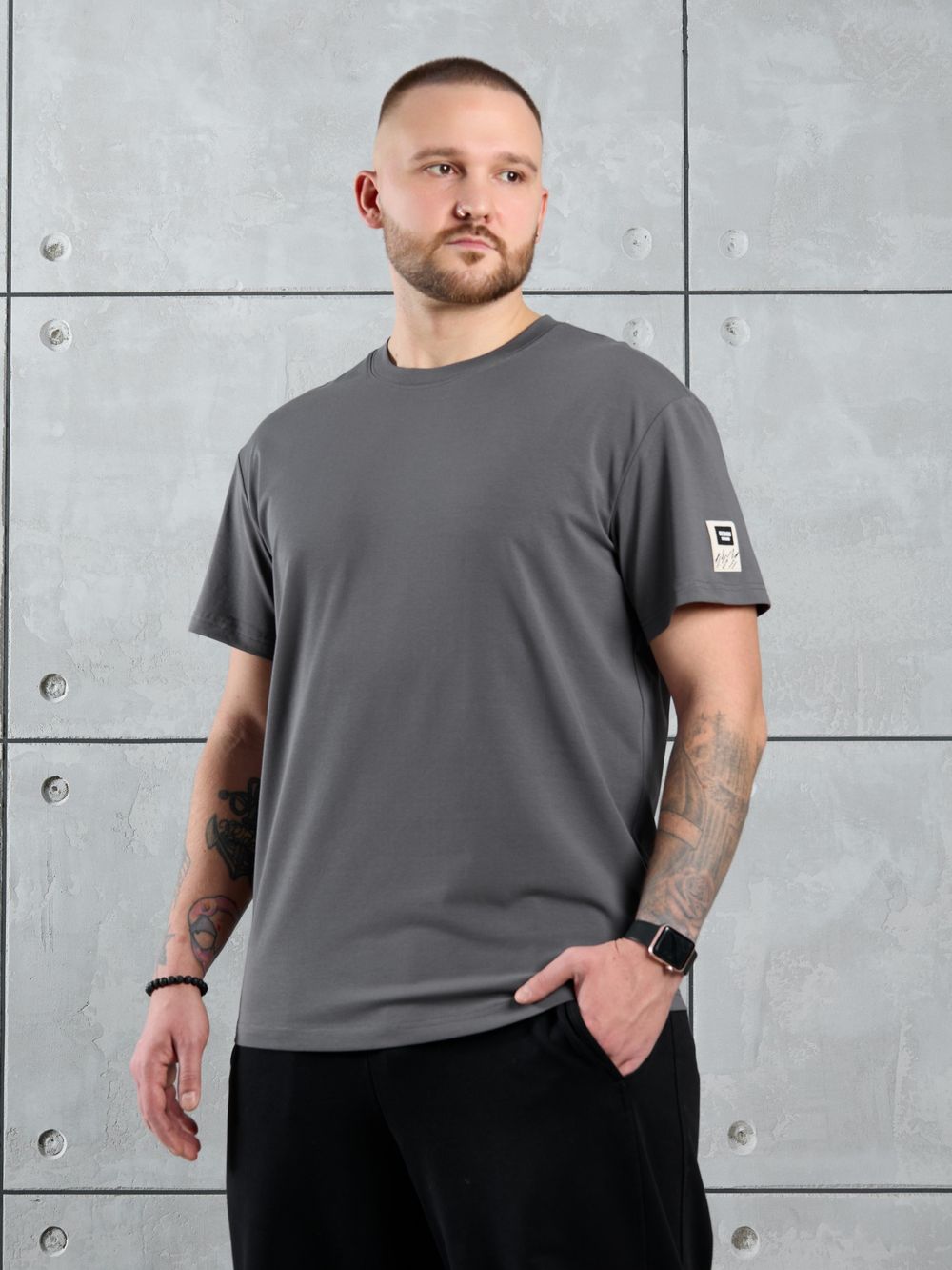 Фуфайка (футболка) мужская Арчи-1 Виотекс СЕРЫЙ