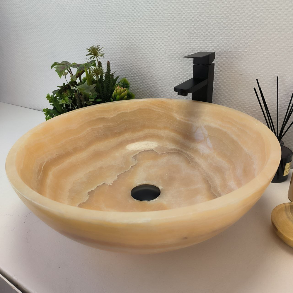 Раковина из оникса Bowl Yellow Big BO-63043 50*50*17 37