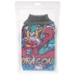 Мочалка - варежка скрaбирующая «Premium - DRAGON», 22.5*14.5*15см (ZIPпакет)