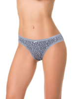 Трусики-слипы с растительным принтом (Размер: L) (Цвет: серый)