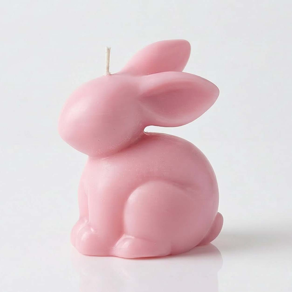 Свеча кролик розовый, 150 г