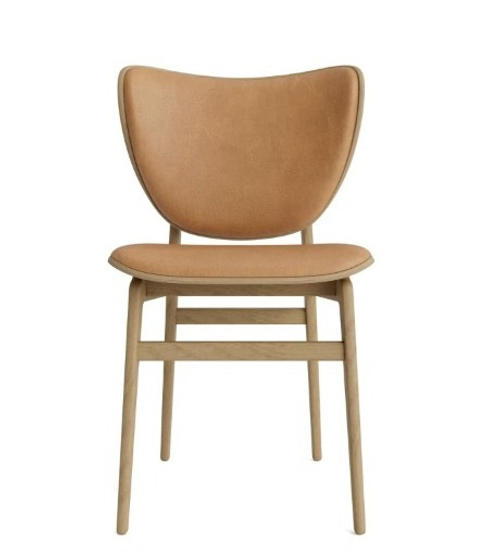 Стул Elephant Chair Front Upholstery  NORR11 дуб, кожа 47х53х80,5