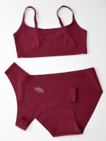 Слипы бесшовные цвет Бордовый, размер XXL