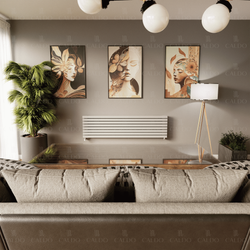 Горизонтальные дизайн-радиаторы Cube 1250мм с нижним подключением