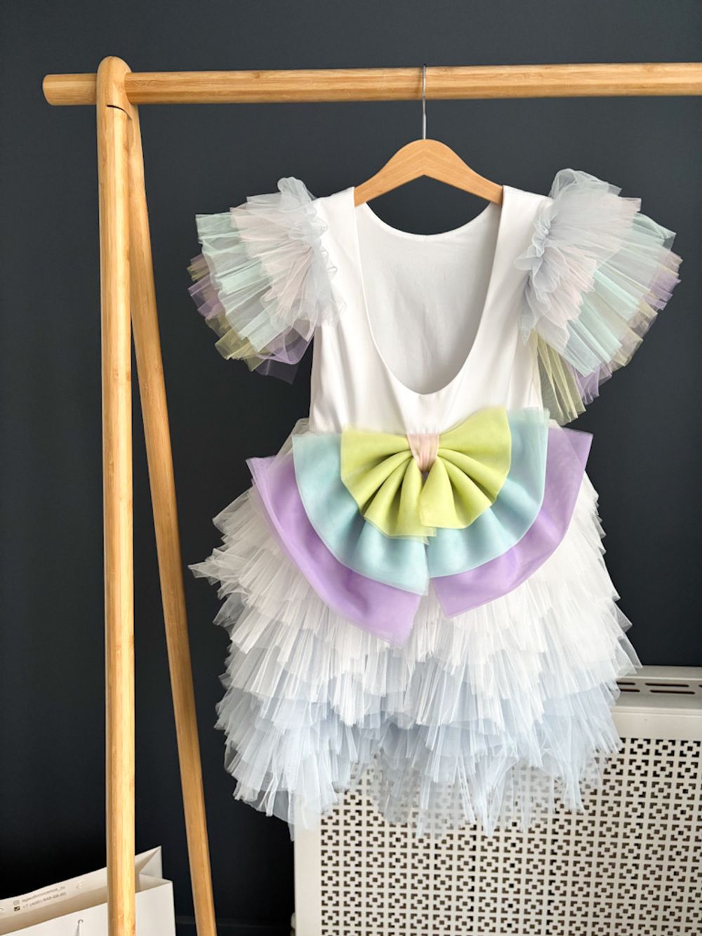 Платье из тюля со шлейфом Pure Soul, 122