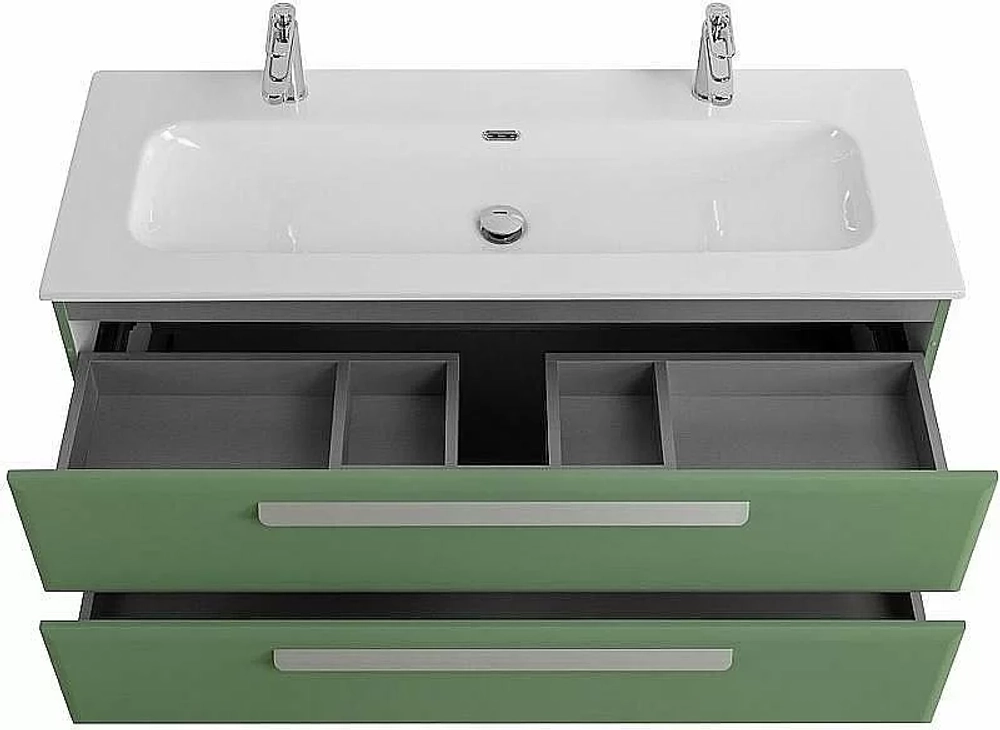 Тумба с раковиной Cezares ECO-CER-N 120 ECO-CER-N-1200-2C-SO-PS-P фисташковый софт