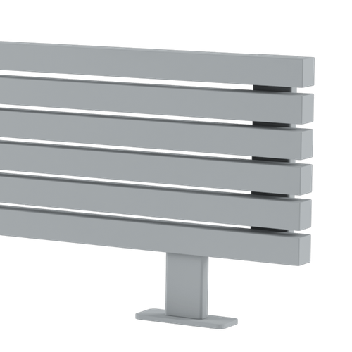 Радиатор WARMMET водяной напольный горизонтальный Cube НN (W) СЕРЫЙ RAL7040