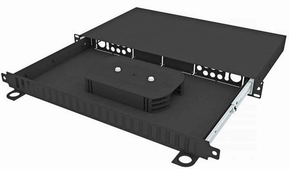 Кросс оптический стоечный  TopLAN КРСв-Top-1U-06DSC/QLC-BK