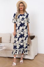 Платье Алсу  (синий/молочный) Р11-1244/2 Nikol