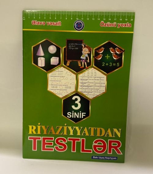 Riyaziyyatdan testlər. 3-ci sinif