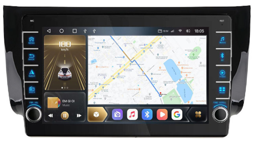 Магнитола для Nissan Sentra/Sylphy B17 2012-2023, Tiida 2015 - Carmedia OL-1666-1 (кнопки и крутилки) QLed, Android 12, TS10, CarPlay, 4G SIM-слот