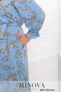 Платье 2444-голубой Minova