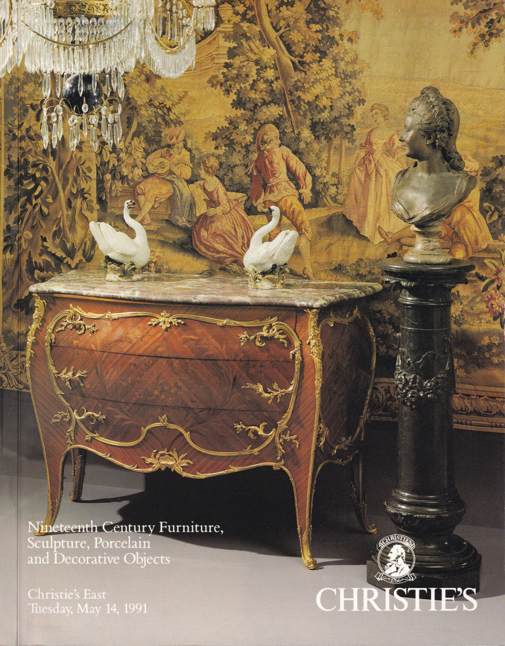Каталог аукциона Christie’s, Christie's East, Мебель XIX века, скульптура, фарфор и предметы декора от 14 мая 1991 года