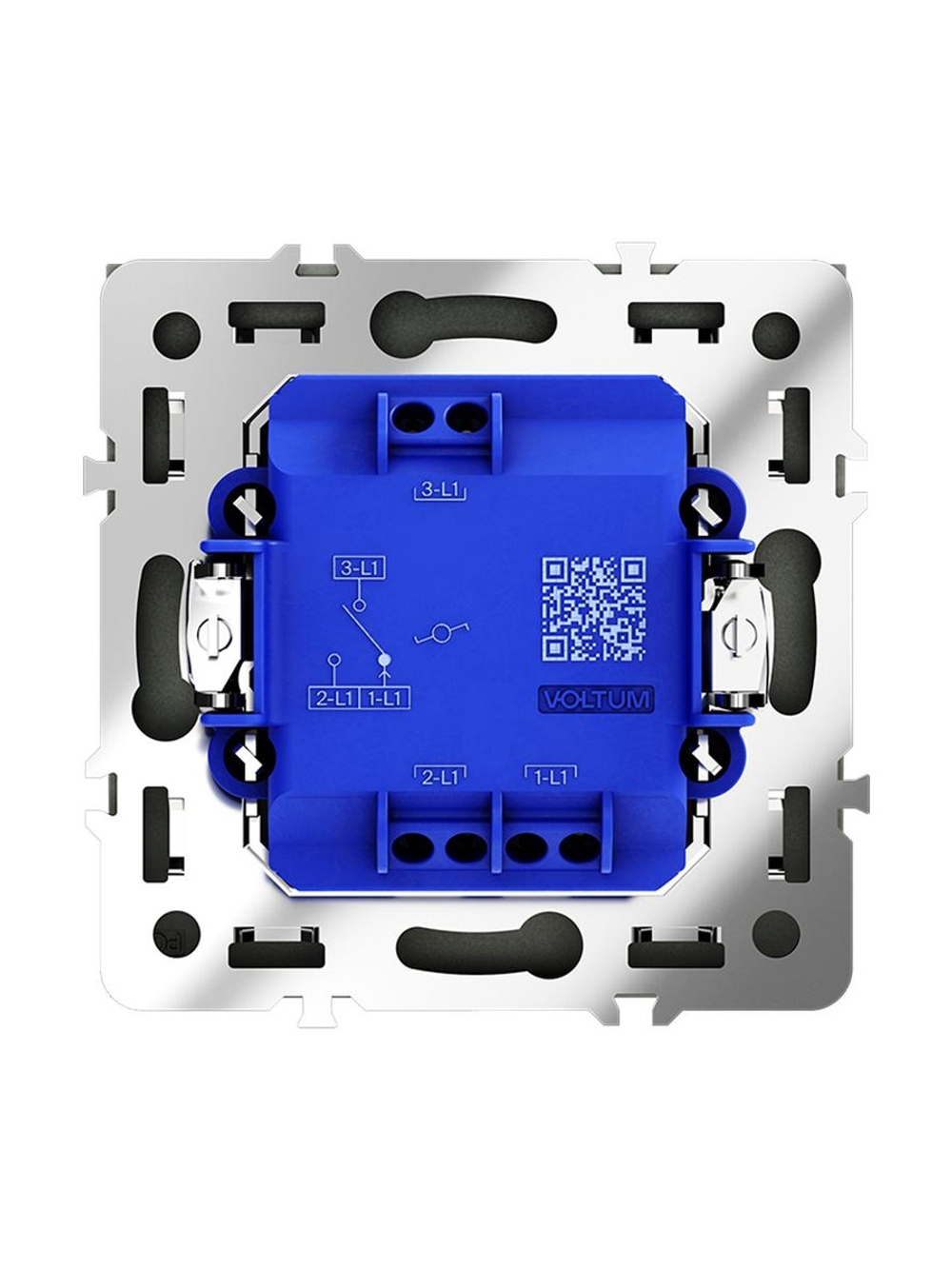 Переключатель проходной 1-кл. СП S70 10А механизм графит Voltum VLS010307