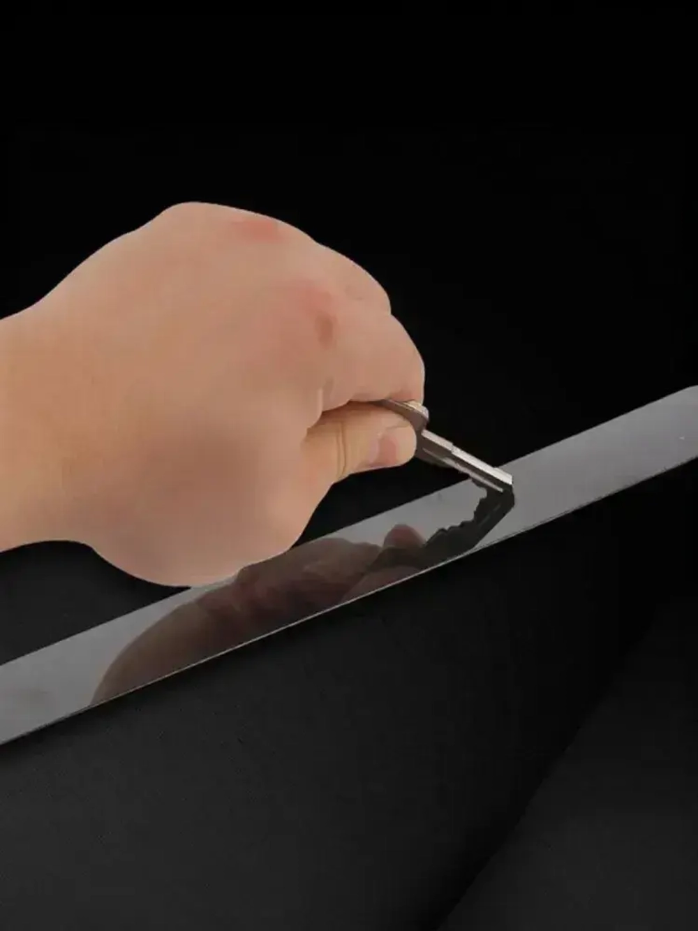 Молдинг декоративный самоклеящийся, для декора стен, нишь, выделения зон 10 мм х 5000 мм (металлический) чёрное зеркало