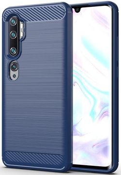 Чехол для Xiaomi Mi Note 10 и Mi Note 10 Pro цвет Blue (синий), серия Carbon от Caseport