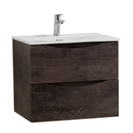 Тумба с раковиной подвесная BelBagno MARINO-CER-MINI-500-2C-SO-RNG-P Rovere Nature Grigio, раковина белая BB-8099-3-50