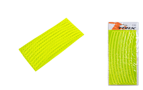 Наклейки TRIX светоотражающие, на обод, желтые