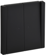 FORTE&PIANO Выключатель 2-клавишный проходной с индикацией 10А FP108M металл черный IEK