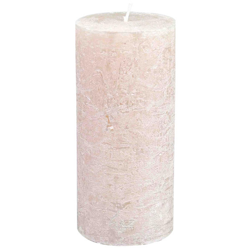 Свеча цилиндрическая Luz your senses 15см жемчужный металик