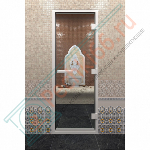 Стеклянная дверь DoorWood Хамам Прозрачное 1900х800 (по коробке) в Кирове