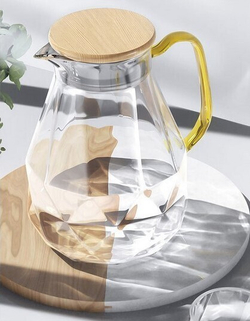 298035 Чайник "Кристалл" метал.крышка с ситом, 1600мл, стекло