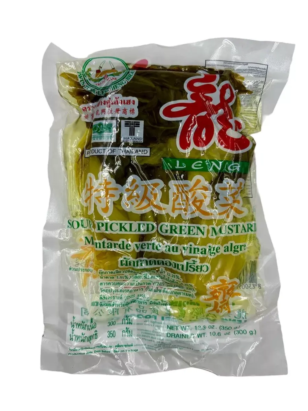 Листья зеленой горчицы маринованные, Тайланд, 350 гр.
