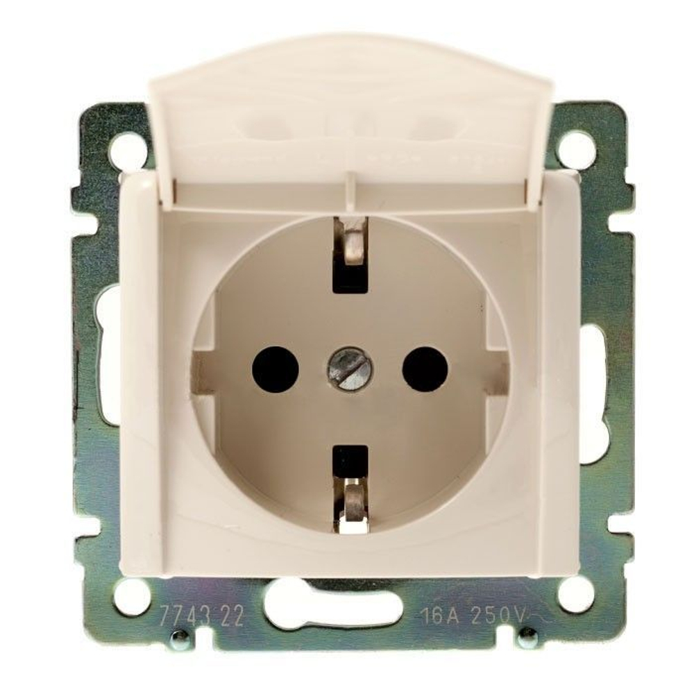 4322/4422 Розетка с крышкой белая