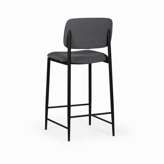 Полубарный стул Grap, тёмно-серая водоотталкивающая обивка