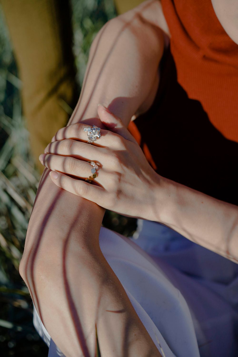 Кольцо Конфетти Макси с фрагментами позолоты