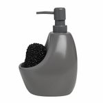 Диспенсер для мыла с подставкой для губки joey, 590 мл, уголь