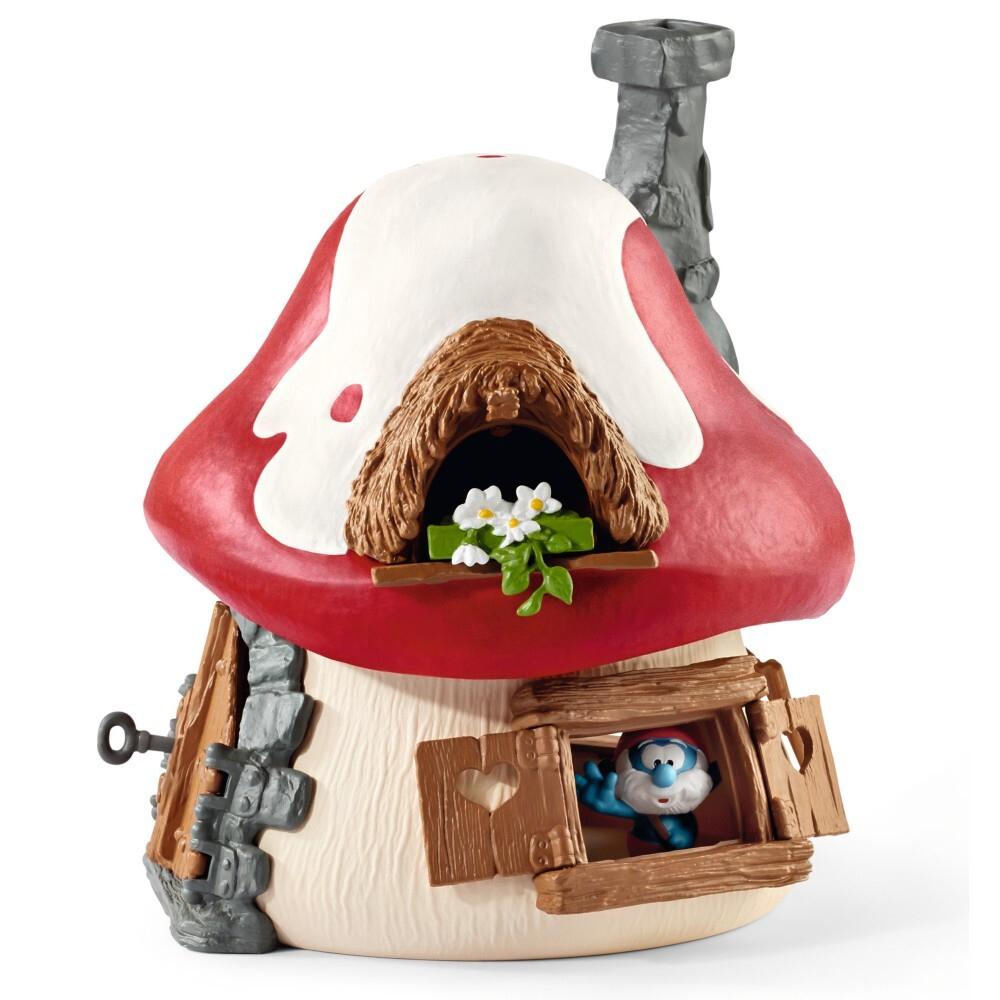 Schleich - Дом Смурфа с фигуркой Папы Смурфа и Гаргамеля 20803 / артикул   20803  / GTIN 4059433574158