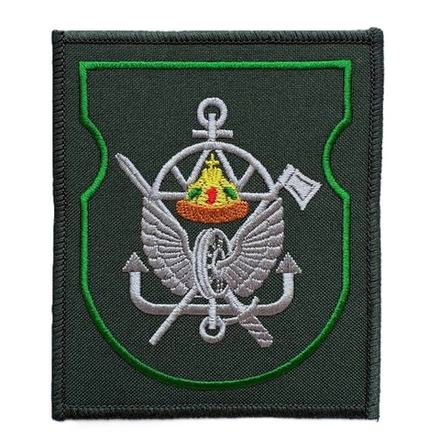 Шеврон вышитый батальона ЖДВ (меч,топор,шапка мономаха) на липучке