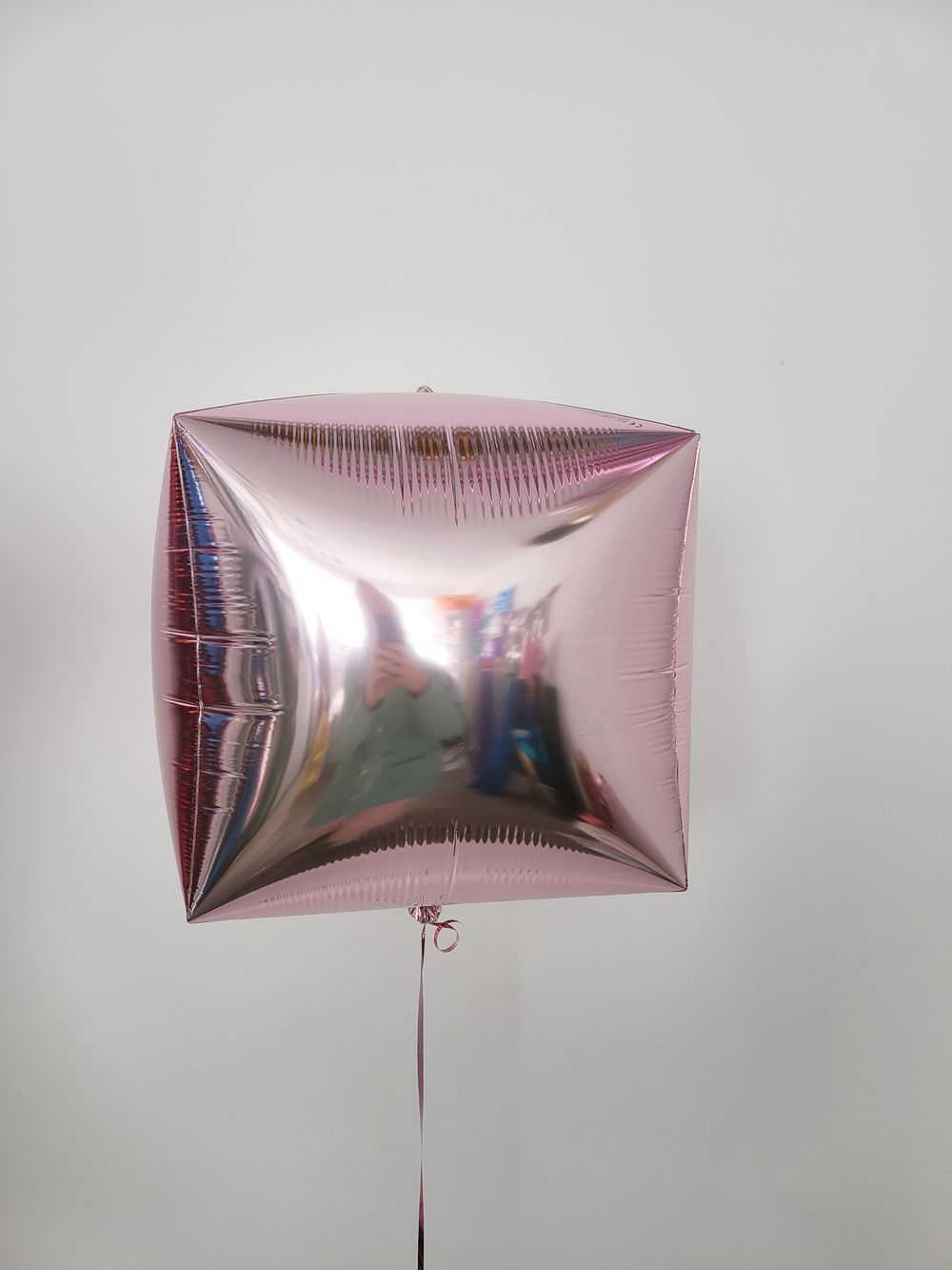 Шар А 3D КУБ 15" Б/РИС Металлик Rose Gold (Розовое золото) (БГ-19)  Изображение2