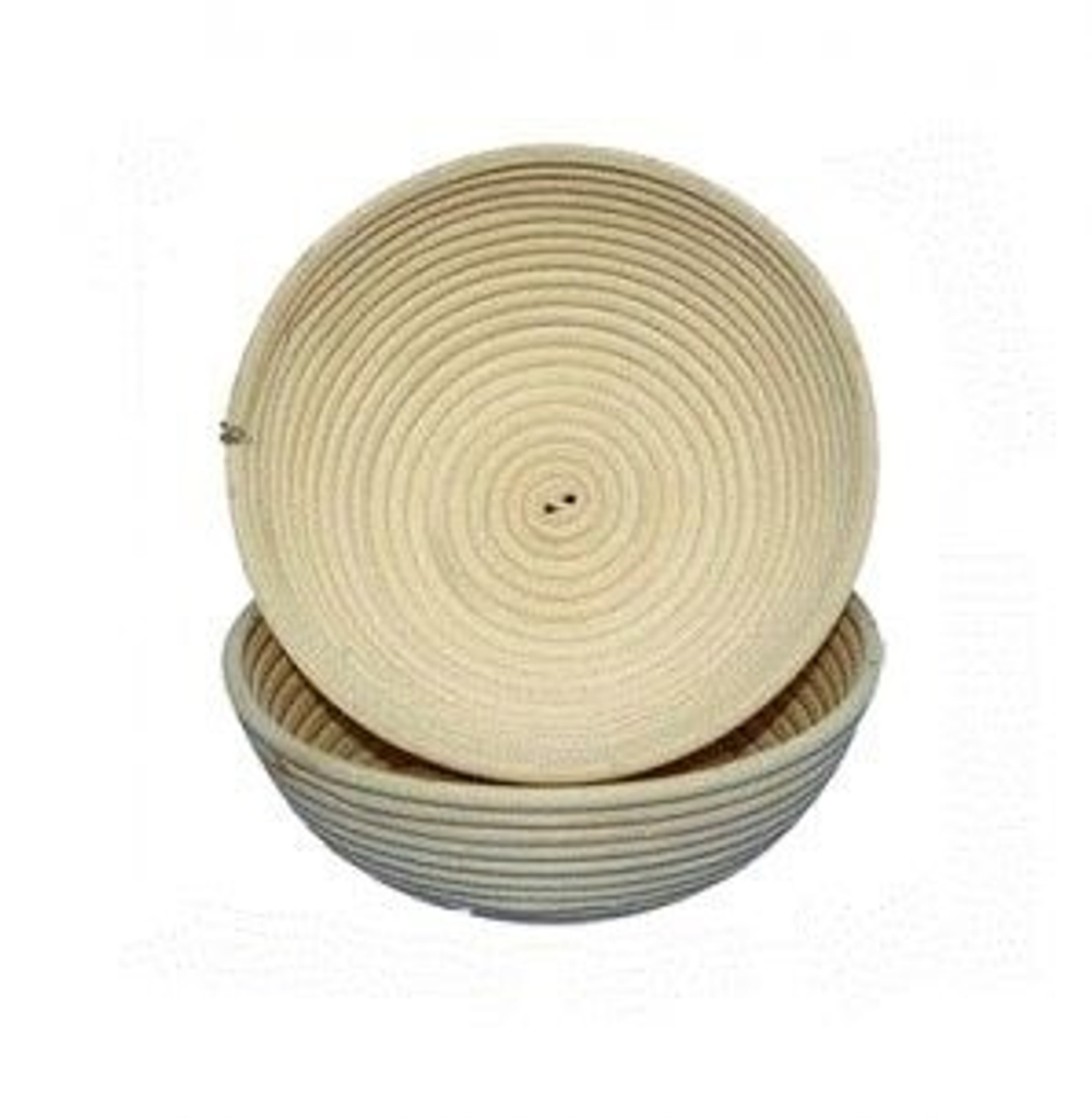 Корзинка для расстойки теста из лозы ротанга круглая 18х9 см