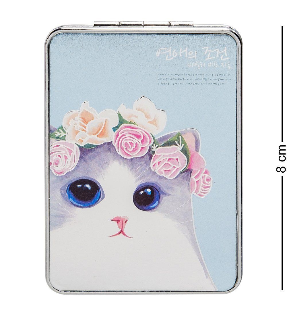 WW-128/1 Зеркало метал прямоугольное «Ласковая кошечка»